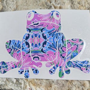 Frog Vinyl Decal, Frog Car Decal, Frog Laptop Decal, Frog Vinyl, Frog Sticker, Frog Car Decal, Frog Sticker Retro Frog Decal