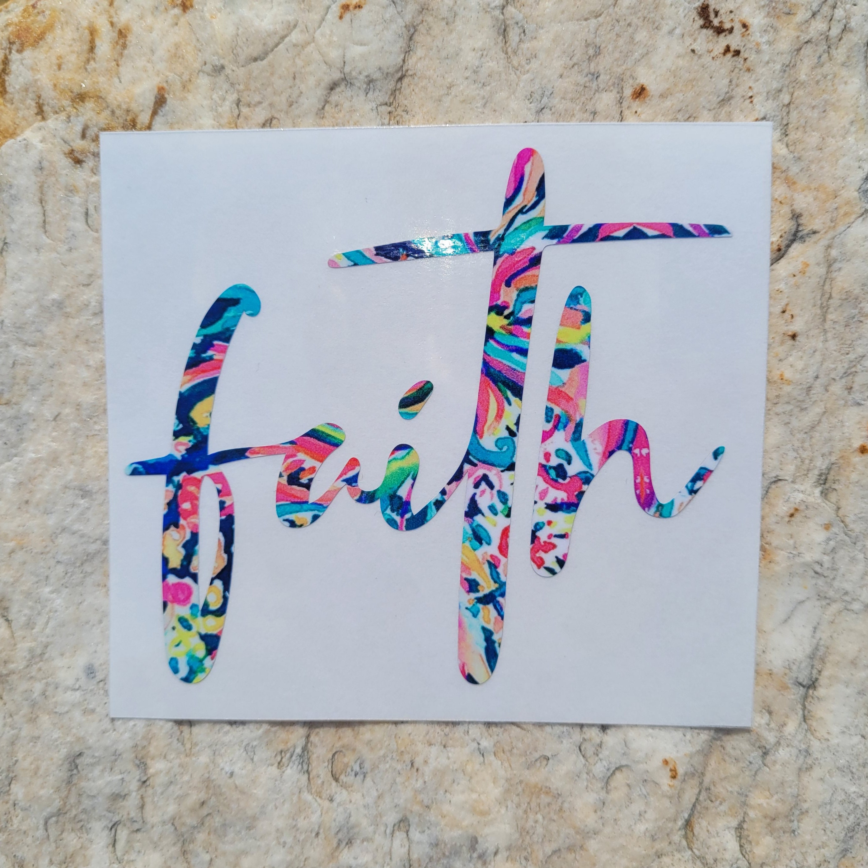 Faith Vinyl Decal Car Window Decal Faith Decal Laptop Etsy