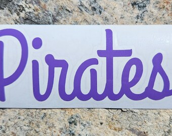 East Carolina Pirates ECU Laser Cut Car Tag - Purple & Gold Mirror Acrylic License Plate