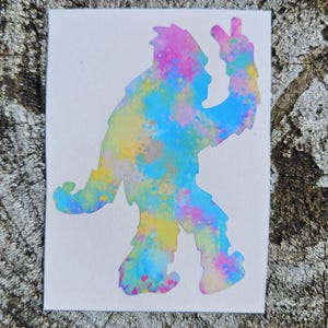 Bigfoot Vinyl Decal, Car Window Decal, Bigfoot Sticker, Bigfoot Peace Vinyl Decal, Bigfoot Car Decal, Bigfoot Gift, Bigfoot Lover Decal
