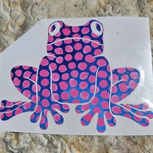 Frog Vinyl Decal, Frog Car Decal, Frog Laptop Decal, Frog Vinyl, Frog Sticker, Frog Car Decal, Frog Sticker Retro Frog Decal