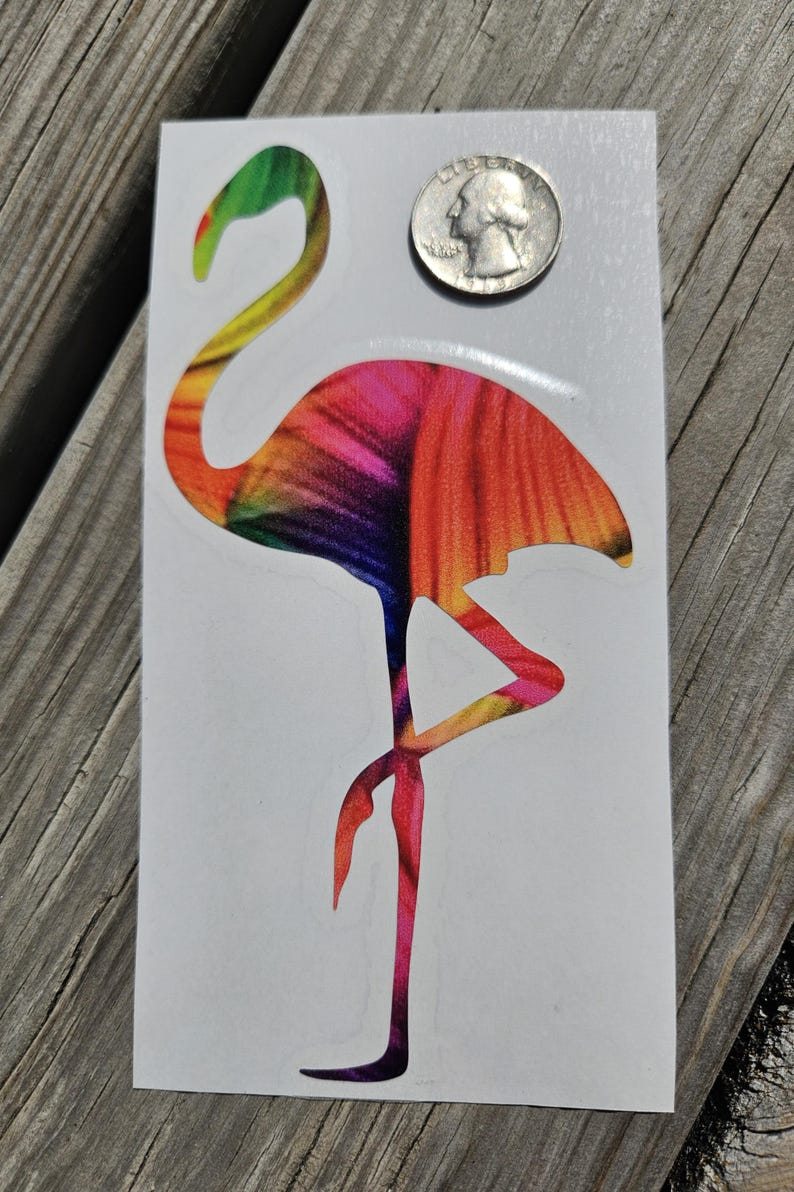 Whimsical Flamingo Vinyl Decal: Car Window Sticker - Etsy