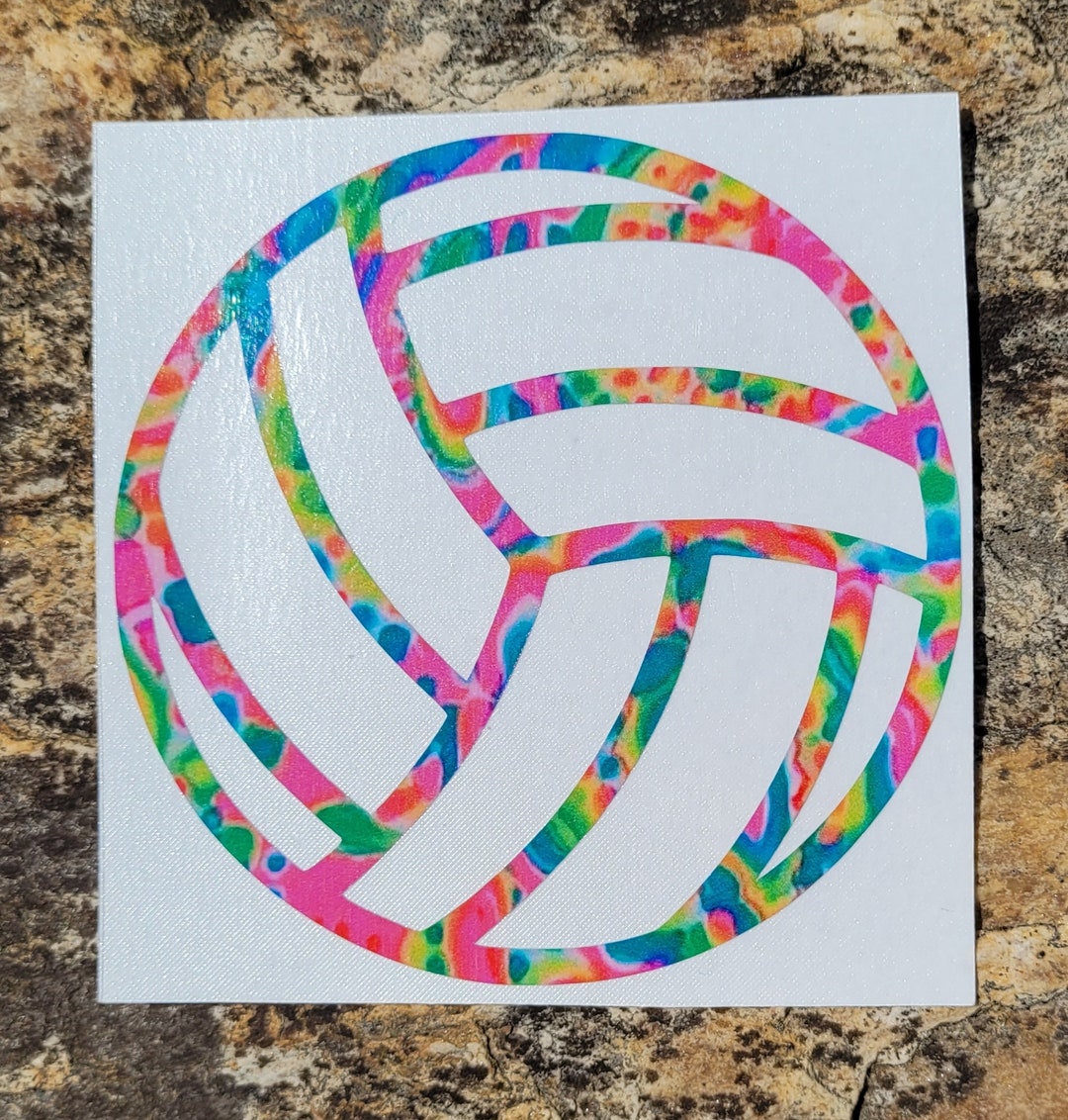 Volleyball Vinyl Decal Volleyball Car Decal Volleyball Water Etsy