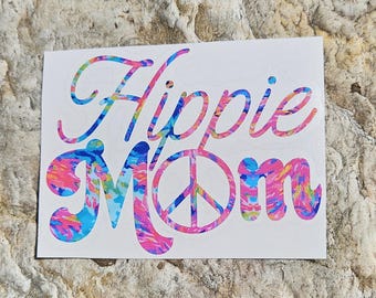 Hippie Mom Vinyl Decal: 70's Style Car Window Sticker