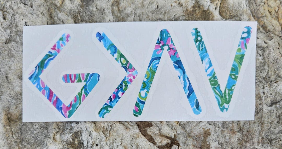 God Window Sticker Faith Decal: God is Greater - Car Window, Laptop Sticker - Etsy