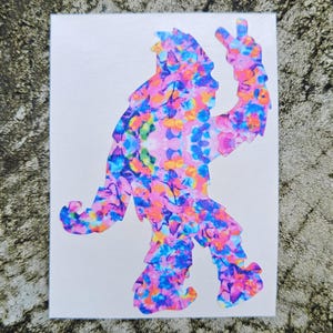 Bigfoot Peace Sign Vinyl Decal: Car Window Sticker