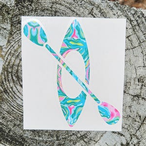 Kayak Vinyl Decal, Car Window Decal, Kayak Sticker, Kayak Gift, Kayak Lover, Kayak Car Decal, Kayak Car Sticker, Kayak, Nature Sticker
