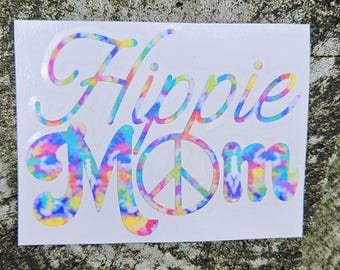 Hippie Mom Vinyl Decal: 70's Style Car/Water Bottle Sticker
