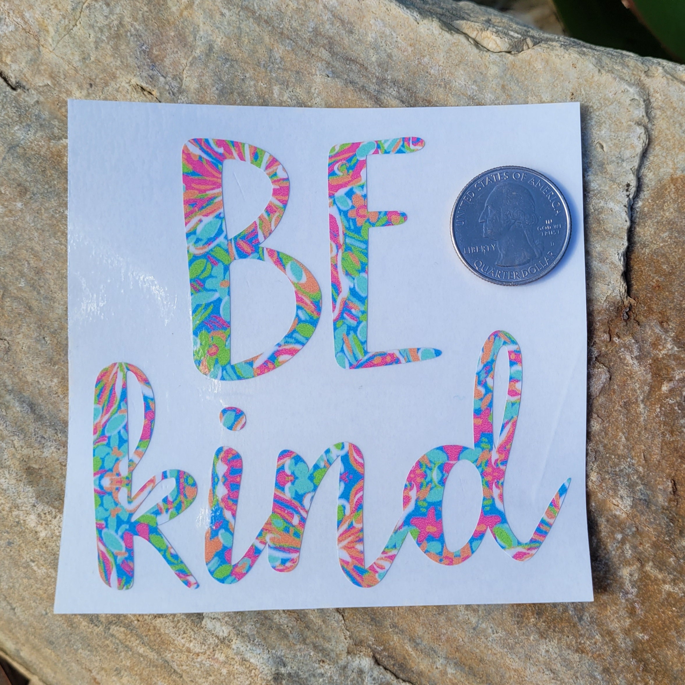 Be Kind Vinyl Decal Car Window Decal Yeti Cup Decal Be Kind Etsy