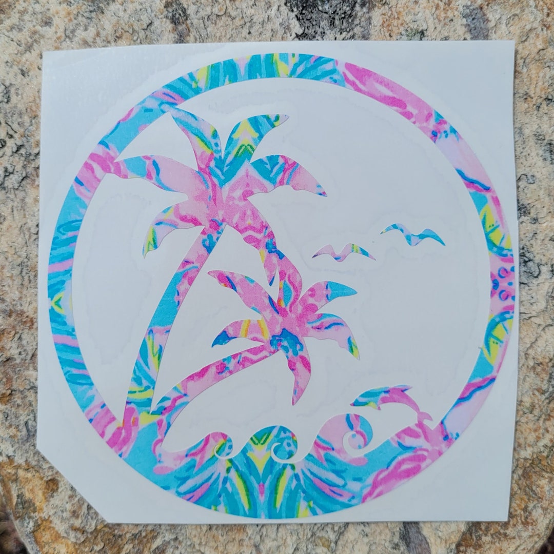 Beach Scene Vinyl Decal Beach Scene Sticker Beach Decal Etsy