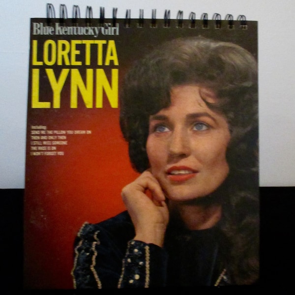 Recycled vinyl album cover notebook - Loretta Lynn!