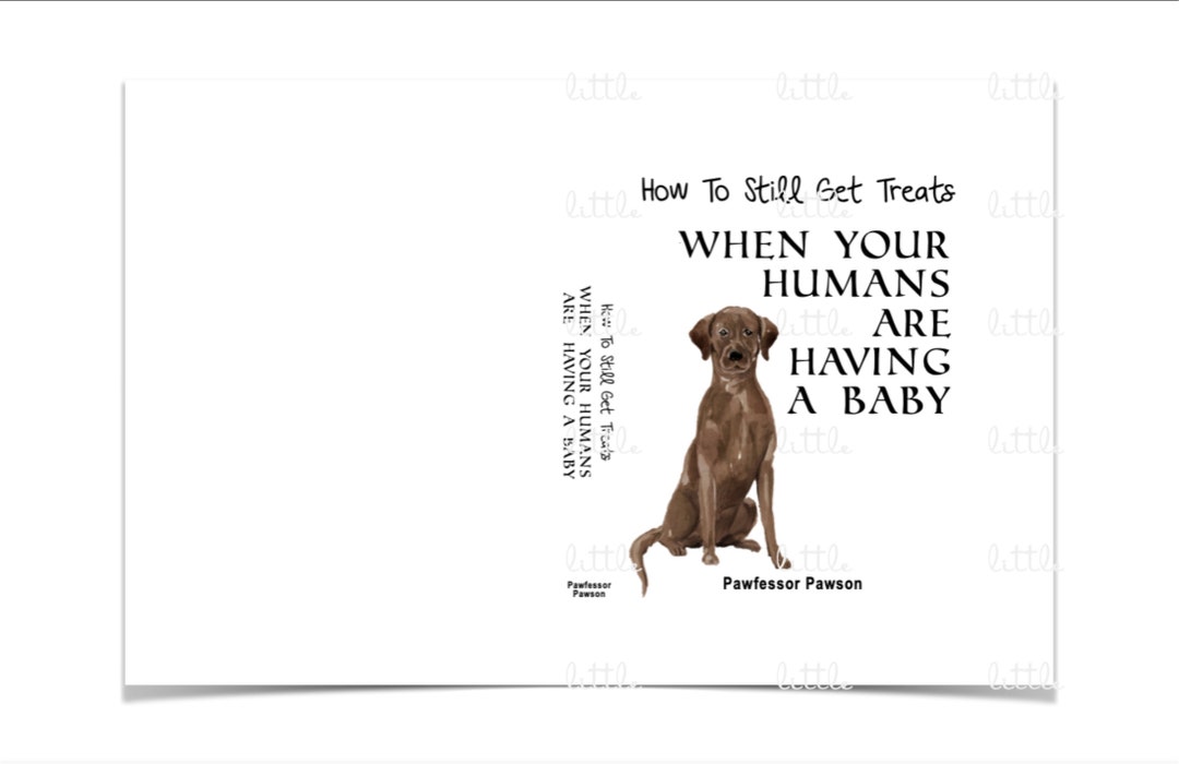 CUSTOM Book Cover CHOOSE Your BREED Pregnancy Announcement How to Still