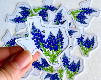 Texas Bluebonnet Die-Cut Sticker - Durable Waterproof Decal of the Texas State Flower