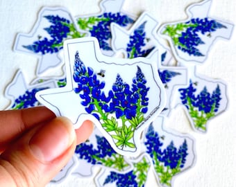 Texas Bluebonnet Die-Cut Sticker - Durable Waterproof Decal of the Texas State Flower