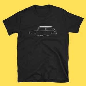 Unisex Minimalist Austin Mini Shirt, Classic Mini Cooper Tshirt, Mini Clubman Shirt, Morris Mini T-shirt, Mini Cooper Birthday Gift Idea