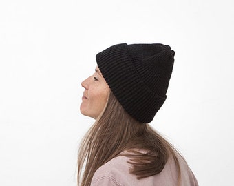 AITA beanie/ Alpaca hat/ Alpaca wool headwear/ Unisex beanie/ Knit wool hat/ soft hat/ alpaca/black hat/ autumn accessories