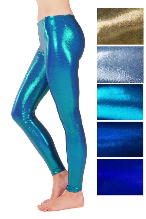 metallic leggings