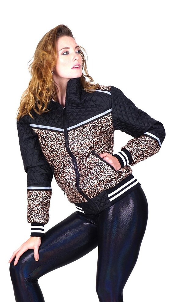 Satin Leopard Print Bomber Jacket Satin Leopard Print Bomber Jacket