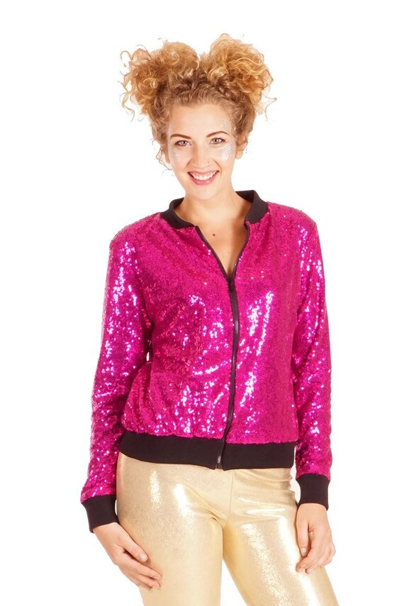hot pink sequin jacket