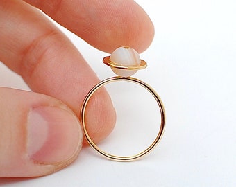 saturn ring, planet ring, solar system, cosmos, space jewelry, stackable solar system ring