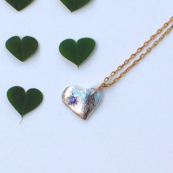 pendentif coeur percé, pendentif en forme de coeur, argent avec cristaux swarovski