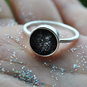 space ring, galaxy ring, nebula, stars, minimalist ring