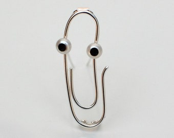 clippy brooch, fun jewelry, windows 98, paperclip brooch