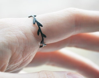 twig ring, minimalist ring, nature ring