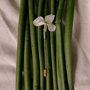 plant holder brooch, flower holder pin, minimalist brooch, boutonniere image 5