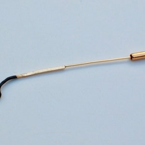 matchstick pin, brooch, gold plated matchstick, burnt matchstick