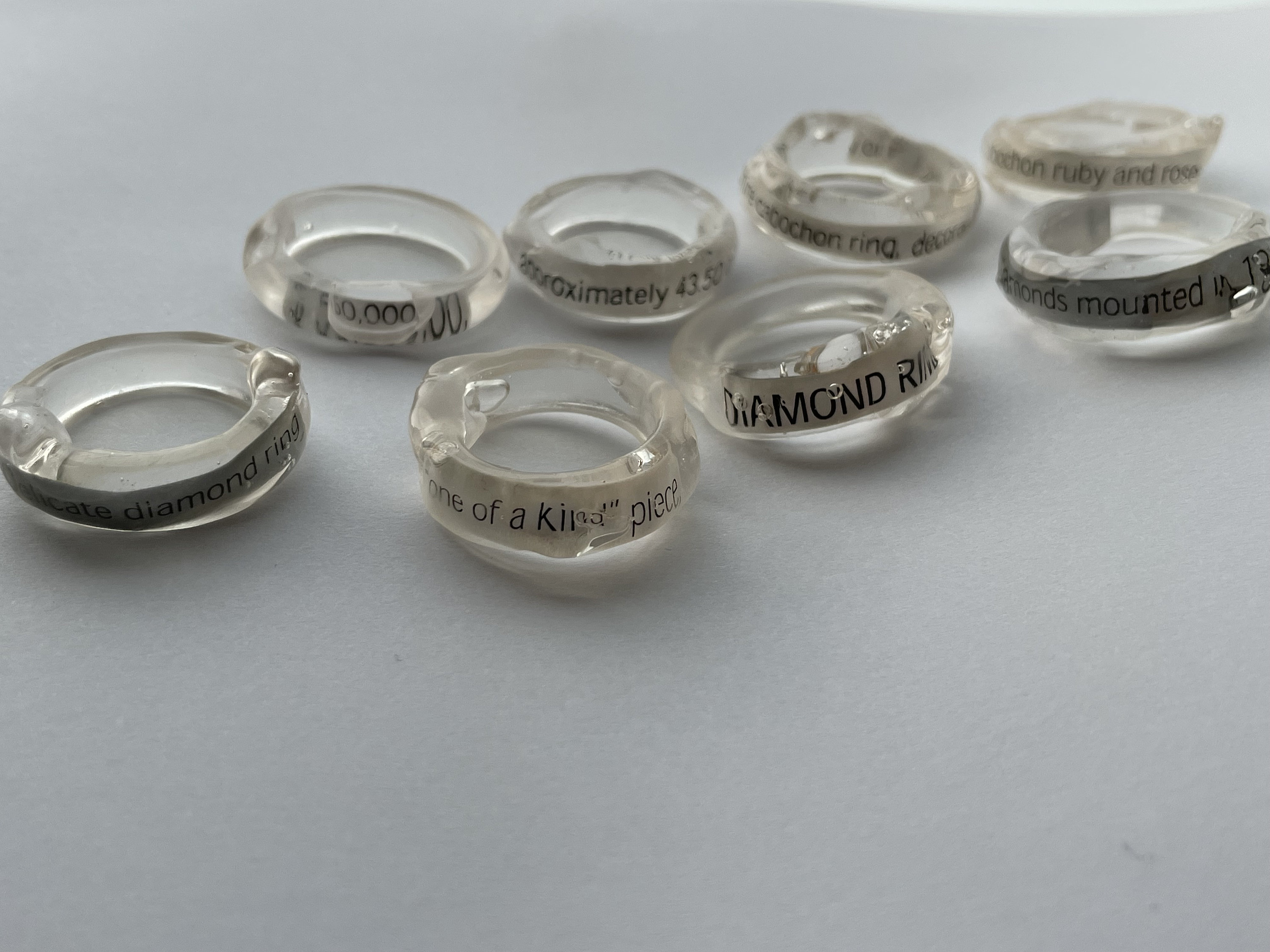 Descriptive Rings Conceptual Fancy Rings, Statement Rings - Etsy