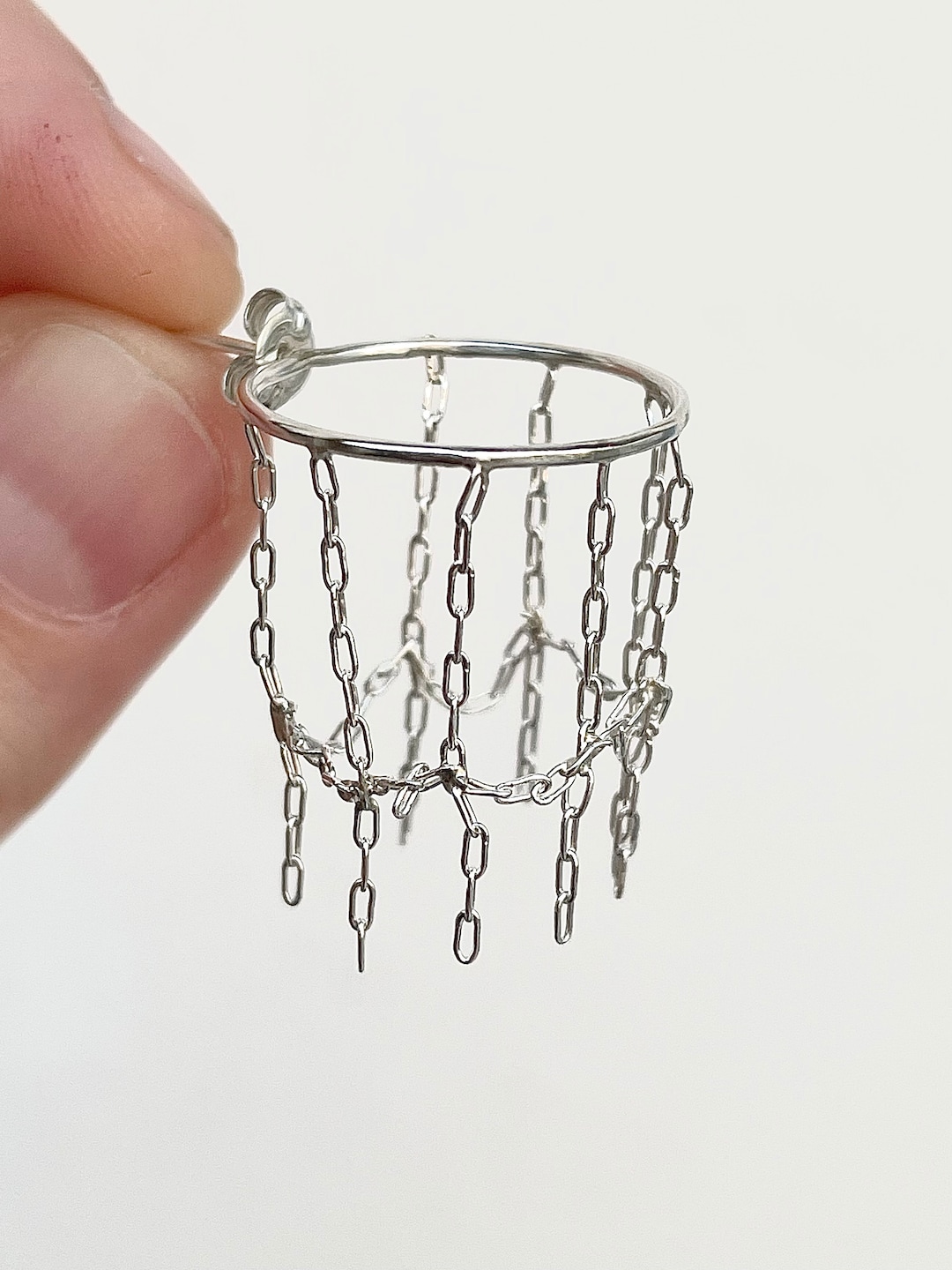 Basketball Hoop Earrings, Sterling Silver Ear Studs Etsy