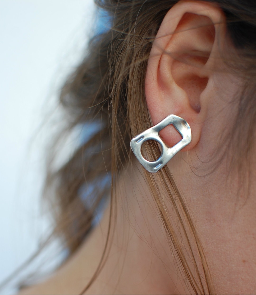 Soda Can Ring Pull Earrings Minimalist Earrings Handmade Etsy
