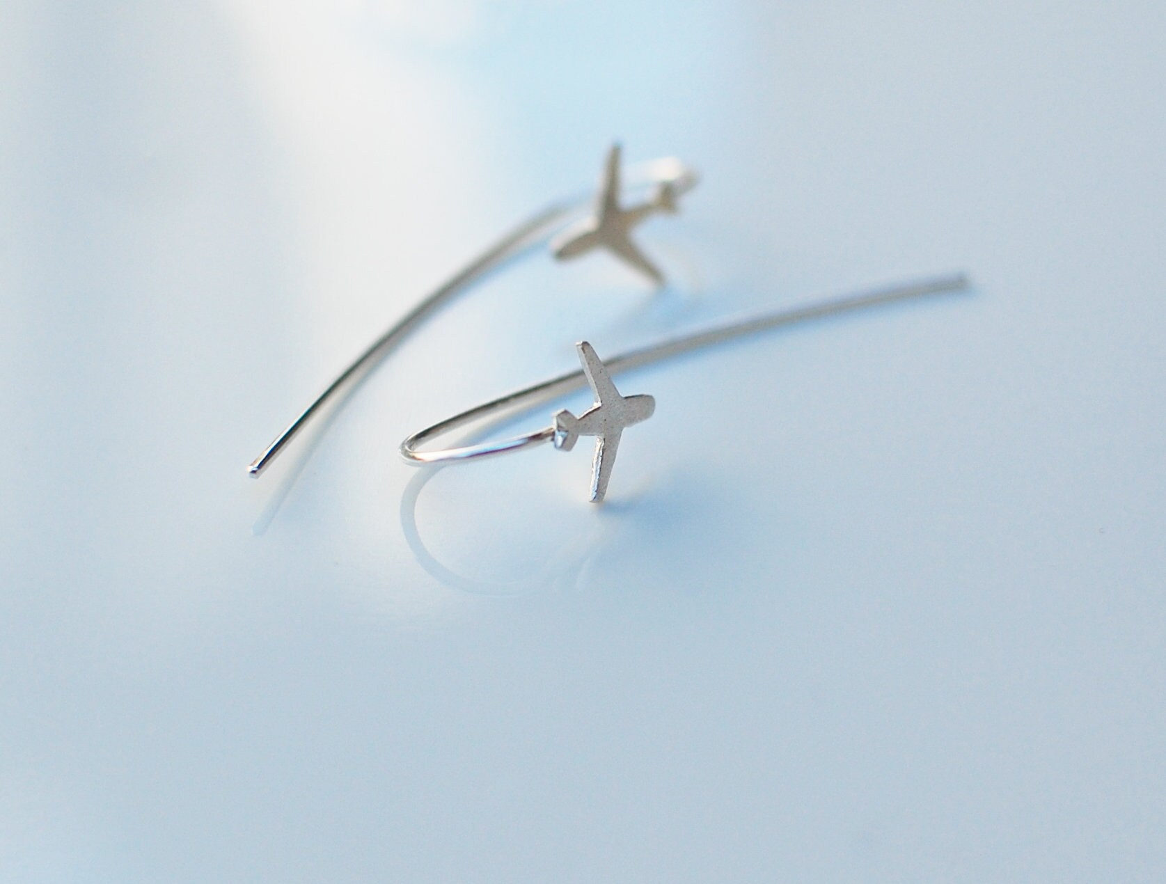 Airplane Earrings Handmade Earrings Etsy