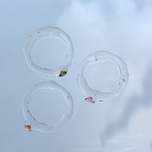 Invisible Rings Set · Clear Resin Rings With Zirconia Crystals ...