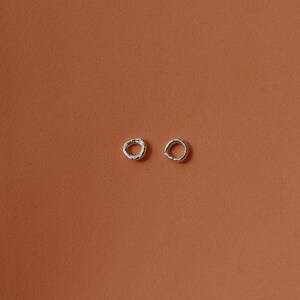 donut, minimalist silver stud earrings image 2