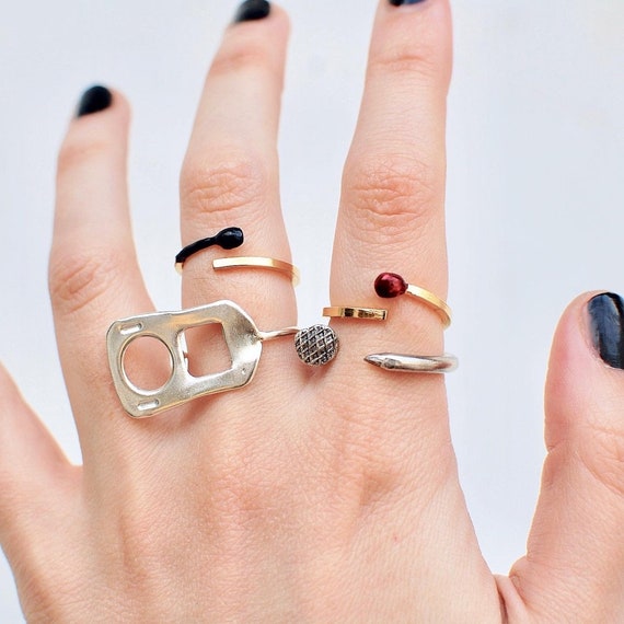 Paper Clip Ring, Fun Ring, Art Jewelry, Statement Ring, Surrealist Ring 