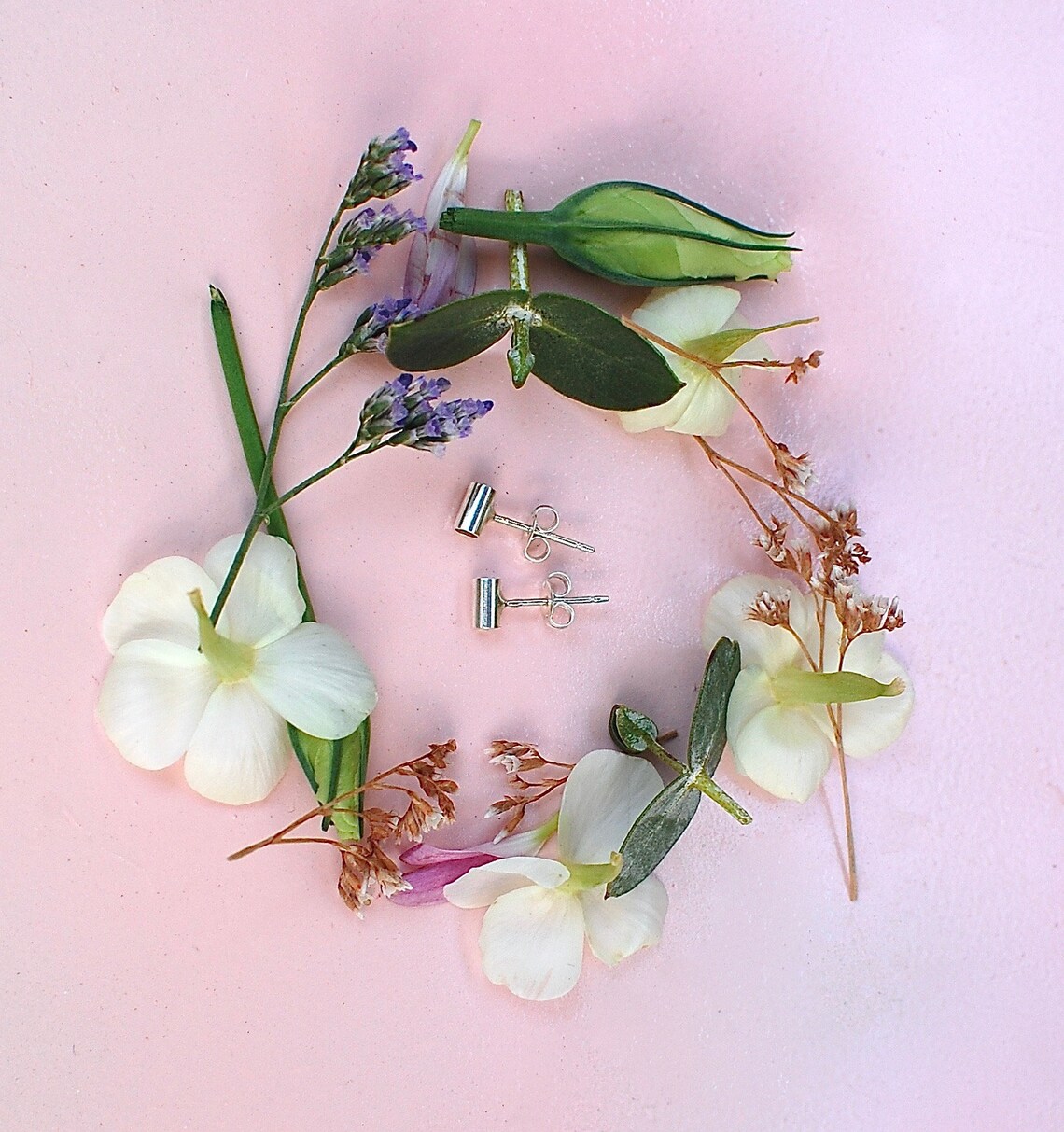 Mini Flower Holder Earstuds Flower Vase Earrings Minimalist Etsy