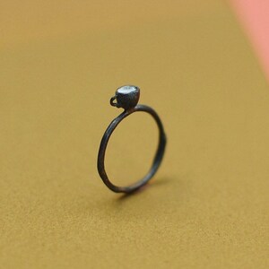 tiny cup ring, cute ring, stackable, matcha image 3