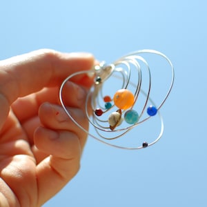 MONO solar system dangle earring, SINGLE earring, statement earring image 6