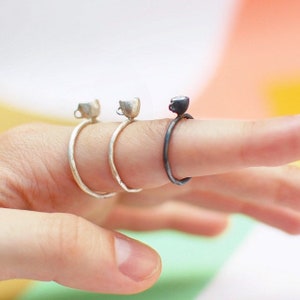 tiny cup ring, cute ring, stackable, matcha image 7