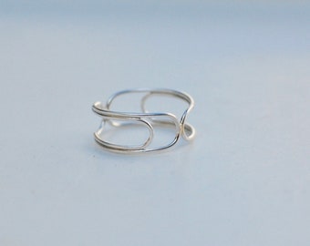 Paper Clip Ring, Fun Ring, Art Jewelry, Statement Ring, Surrealist