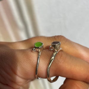 ENSEMBLE petite tasse en argent, tasse à matcha, bague et boucles d'oreilles image 8
