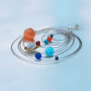 MONO solar system dangle earring, SINGLE earring, statement earring image 8