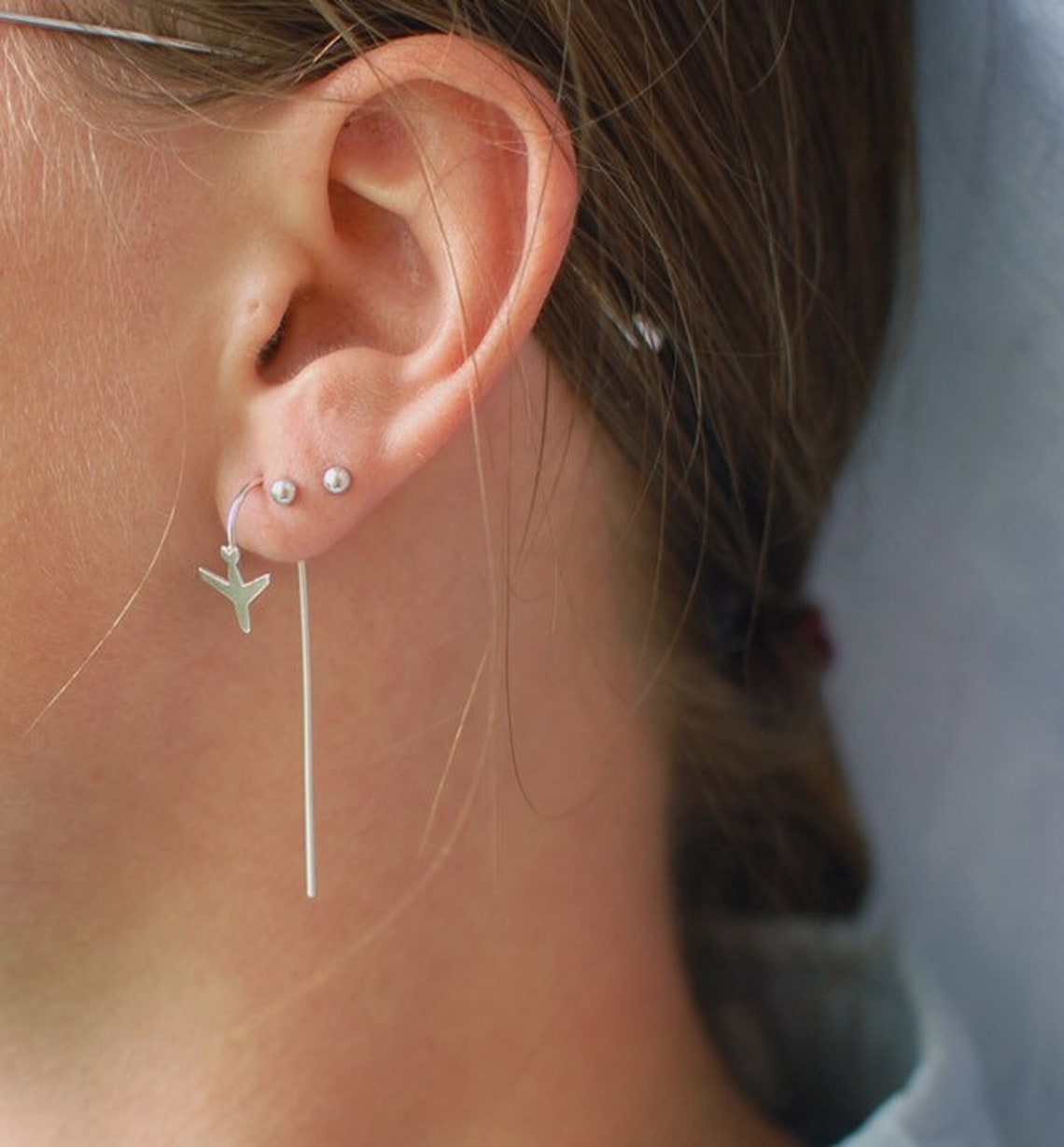 Airplane Earrings Handmade Earrings Etsy