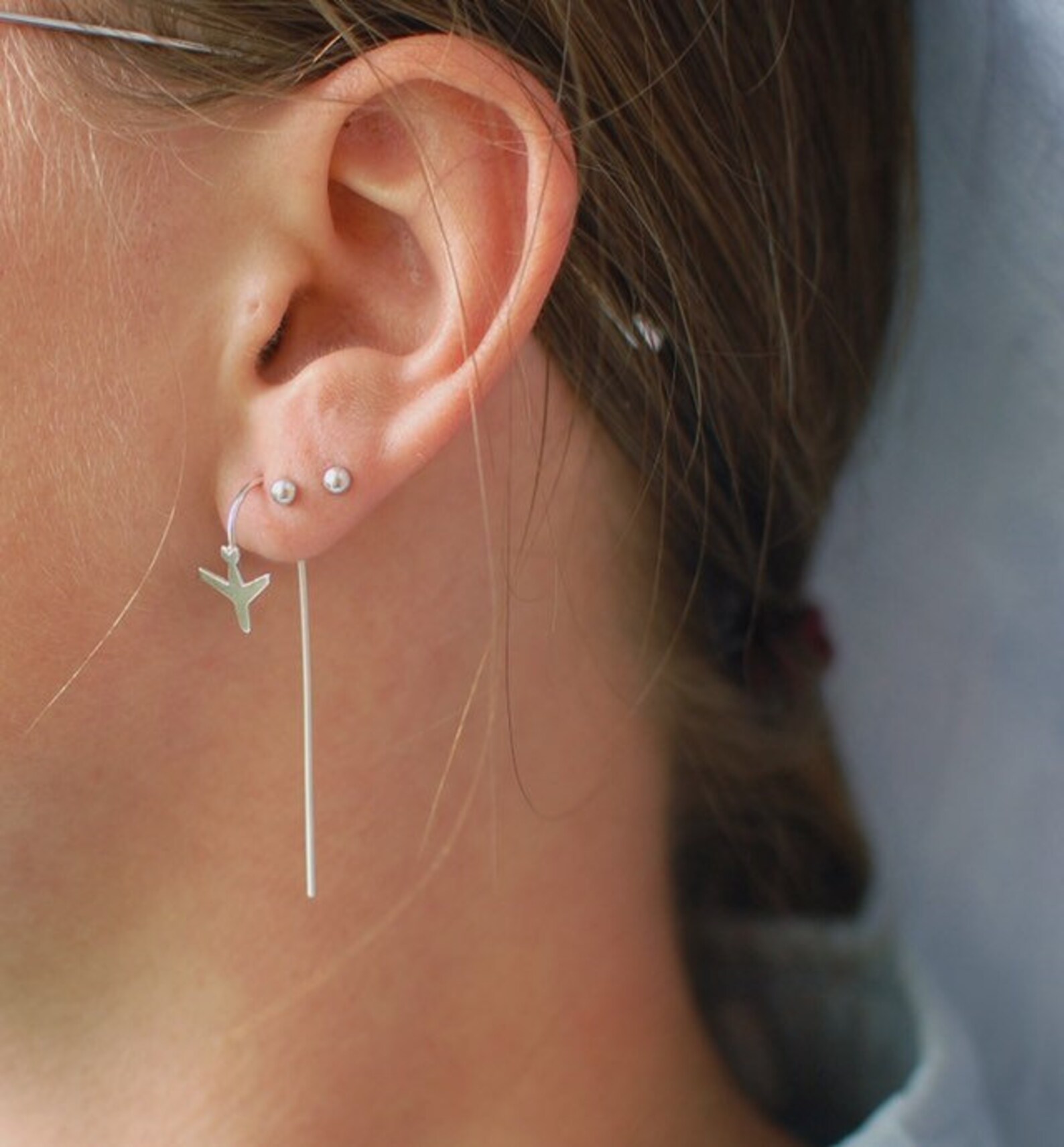 Airplane Earrings Handmade Earrings Etsy