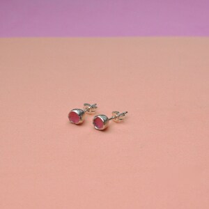 silver cups stud earrings image 6