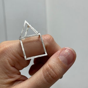 little crooked house, statement ring, pendant, object, sterling silver image 8