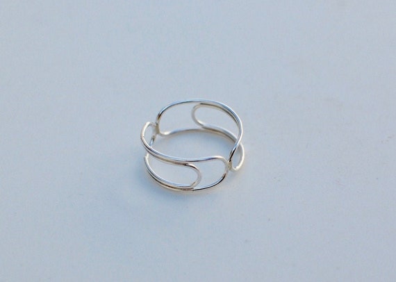 Paper Clip Ring, Fun Ring, Art Jewelry, Statement Ring, Surrealist