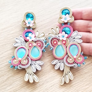 Statement Soutache Earrings - Boho Colorful Earrings